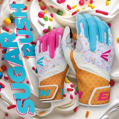 Easton Walk-Off Ethos Sugar Rush Light Blue/Pink Batting Gloves WO25YBG-SUGARRUSH-LB-PK