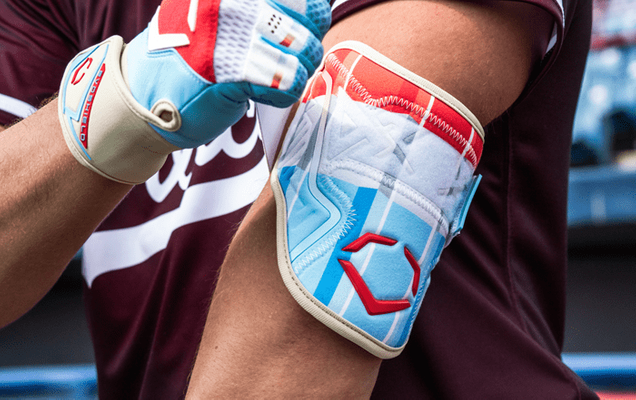 EvoShield X-SRZ Red, White & Ice Batters Elbow Guard WB5767501