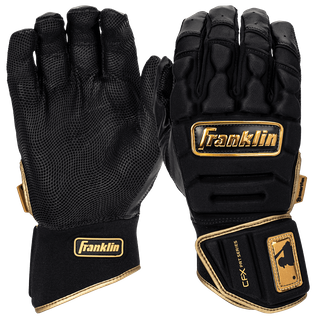 Franklin CFX PRT Protective Adult Black/Gold Batting Gloves