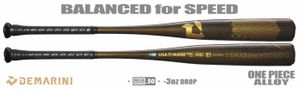 DeMarini Voodoo One 2-5/8" BBCOR Bat WBD2461010 -3oz (2024) Lightly Used w/Warranty
