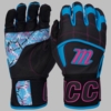 Marucci Blacksmith Tactical Black/Electric Blue Batting Gloves MBGBSTACT-BK-EB