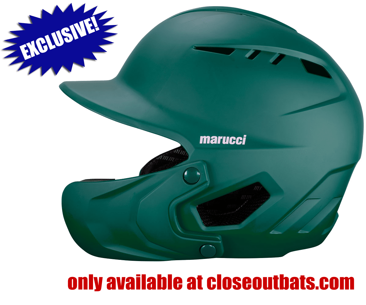 Marucci Duravent Green Batting Helmet w/Jaw Guard MBHDVJGGR