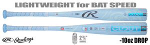 Rawlings Clout AI 2-3/4" Big Barrel USSSA Bat RUT5C10 -10oz (2025)