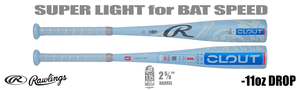 Rawlings Clout AI 2-5/8" Junior Big Barrel USSSA Bat RJB5C11 -11oz (2025)