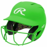 Rawlings Coolflo Max Highlighter Matte Neon Green Fastpitch Helmet HLMAXFGM-NG