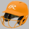 Rawlings Coolflo Max Highlighter Matte Neon Orange Fastpitch Helmet HLMAXFGM-NO