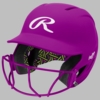 Rawlings Coolflo Max Highlighter Matte Neon Purple Fastpitch Helmet HLMAXFGM-NU