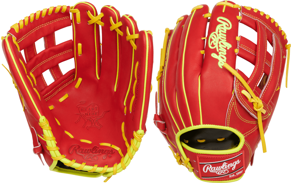 Rawlings Gold Glove 赤 Rawlings Red Orange Heart of the Hide 11.5