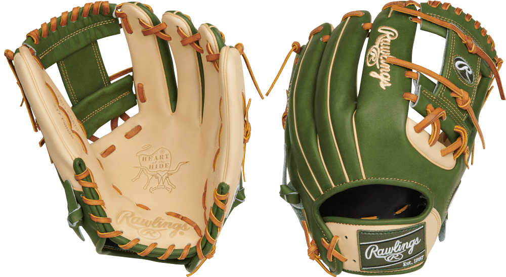 美品　Rawlings THE GOLD GLOVE TEAMクリーム/レッド Rawlings Heart of the Hide 11.5