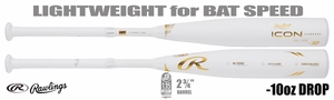 Rawlings ICON 2-3/4" Big Barrel USSSA Bat RUT4I10 -10oz (2024)