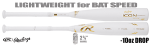 Rawlings ICON 2-3/4" Big Barrel USSSA Bat RUT4I10 -10oz (2024)