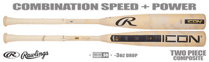 Rawlings ICON 2-5/8" BBCOR Bat RBB5I3 -3oz (2025) Lightly Used w/Warranty