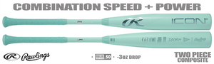 Rawlings Icon 2-5/8" BBCOR Bat RBB6I3 -3oz (2026)