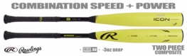 Rawlings Icon "Glowstick" LE 2-5/8" BBCOR Bat RB4I3 (2024)