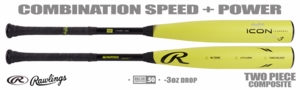 Rawlings Icon "Glowstick" LE 2-5/8" BBCOR Bat RB4I3 (2024) Lightly Used w/Warranty