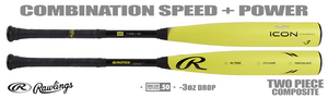 Rawlings Icon "Glowstick" LE 2-5/8" BBCOR Bat RB4I3 (2024) Lightly Used w/Warranty