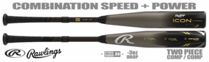 Rawlings ICON 2-5/8" BBCOR Bat WRBB313 -3oz (2023) Lightly Used w/Warranty
