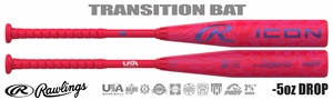 Rawlings Icon 2-5/8" Youth USA Bat RUS7I5 -5oz (2027)