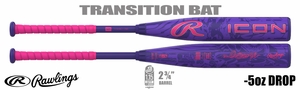 Rawlings Icon 2-3/4" Big Barrel USSSA Bat RUT7I10 -5oz (2027)