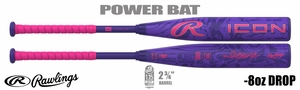 Rawlings Icon 2-3/4" Big Barrel USSSA Bat RUT7I8 -8oz (2027)