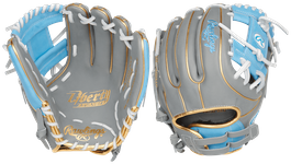 Rawlings Liberty Advanced Color Series Gloves -- Gray/Columbia Blue