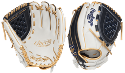 Rawlings Liberty Advanced Color Series Gloves -- White/Navy/Gold