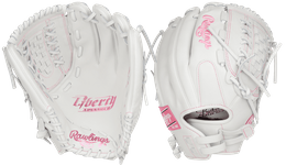 Rawlings Liberty Advanced Color Series Gloves -- White/Pink
