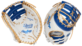 Rawlings Liberty Advanced Color Series Gloves -- White/Royal/Gold