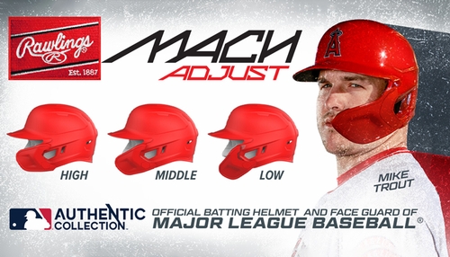 Rawlings MACH Adjust Matte Black Helmet w/Extension MA07J-MBK-ADJ