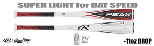 Rawlings Peak 2-5/8" Big Barrel USSSA Bat RUT4P11 -11oz (2024)