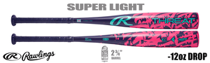 Rawlings Threat 2-3/4" Big Barrel USSSA Bat RUT6T12 -12oz (2026)