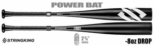 LIQUIDATION SALE: StringKing Metal 2 2-3/4" Big Barrel USSSA Bat 657725 -8oz (2023)