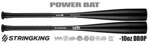 Liquidation Sale: StringKing Metal Pro 2-5/8" Youth USA Bat 3673 -10oz (2022) w/Lizard Skins