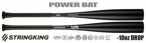 Liquidation Sale: StringKing Metal 2-1/2" Youth USA Bat 3678 -10oz (2022) w/Lizard Skins