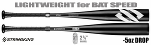 LIQUIDATION SALE: StringKing Metal 2 2-3/4" Big Barrel USSSA Bat 655350 -10oz (2023)