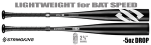 LIQUIDATION SALE: StringKing Metal 2 PRO 2-3/4" Big Barrel USSSA Bat 657730 -10oz (2023)