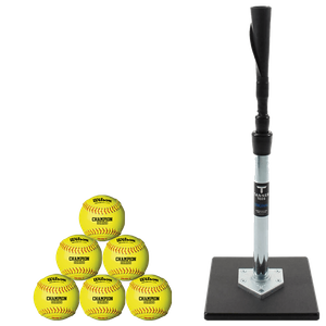 Tanner Batting Tee w/ A9331 Softballs -- 6 Balls
