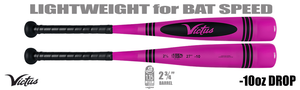 Victus Vibe Crayon Power Pink 2-3/4" Junior Big Barrel USSSA Bat -10oz VJBBVIBC-PK (2025)