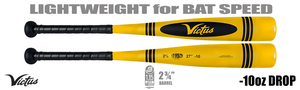 Victus Vibe Crayon Foul Pole Yellow 2-3/4" Junior Big Barrel USSSA Bat -10oz VJBBVIBC-YL (2025)