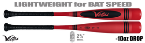 Victus Vibe Crayon RBI Red 2-3/4" Big Barrel USSSA Bat -10oz VSBVIB10C-R (2025)