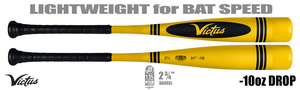 Victus Vibe Crayon Foul Pole Yellow 2-3/4" Big Barrel USSSA Bat -10oz VSBVIB10C-YL (2025)