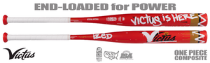 Victus Vandalized Red End-Loaded Slowpitch Bat USSSA VSPVA1YU (2026)