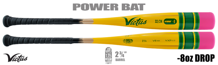 Victus Vibe Crayon Red -10 USA Baseball Bat - VSBVIB10CU-R
