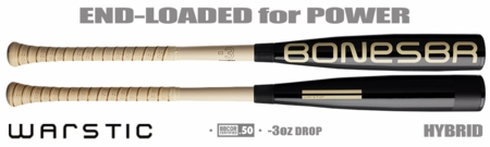 Warstic Bonesaber Hybrid Black Cobra 2-5/8" BBCOR Bat MBBSRHB25BK3 -3oz (2025)