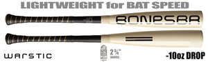 Warstic Bonesaber Hybrid 2-3/4" Big Barrel USSSA Bat WSSLBSH1V10-25 -10oz (2025)