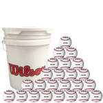Wilson 9" Champion Series White Baseballs w/ Small Bucket -- 2 DZ