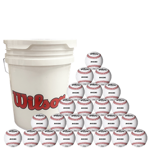 Wilson 9" Champion Series White Baseballs w/ Small Bucket -- 2 DZ