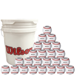 Wilson Official High School White Baseballs WTA1010S w/ Small Bucket -- 2 DZ