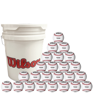 Wilson 9" Official League SST White Baseballs w/ Small Bucket -- 2 DZ