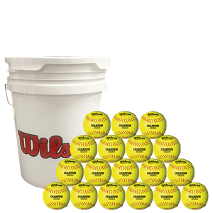 Wilson A9106USA-LOW Championship Series Softballs w/ Small Bucket -- 18 Balls